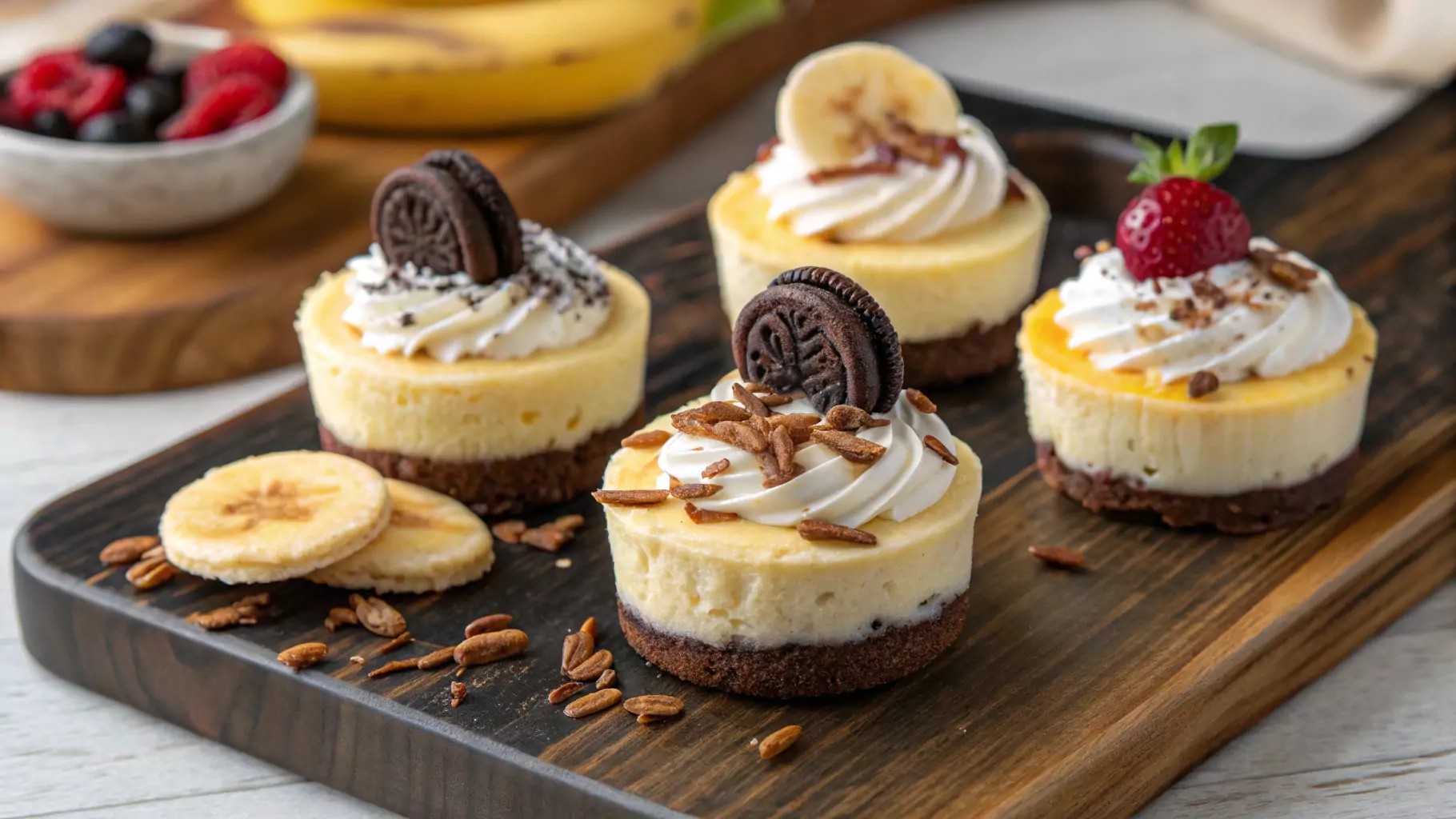 Different Banana Pudding Cheesecake Variations with Unique Crusts and Toppings