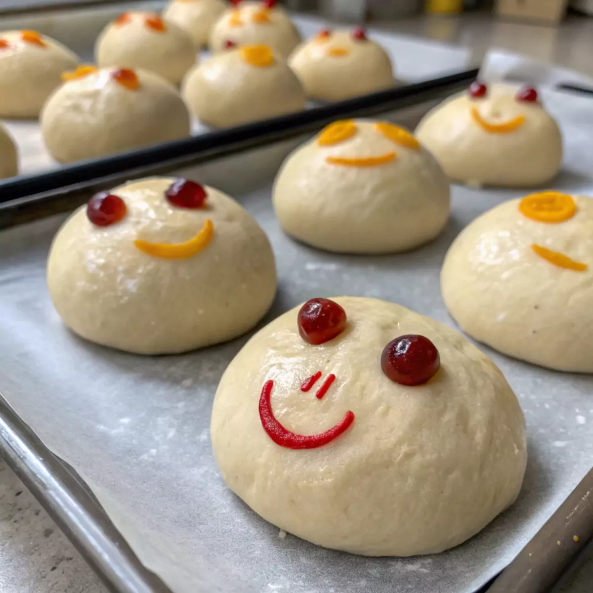 unbaked fat rascal dough on tray