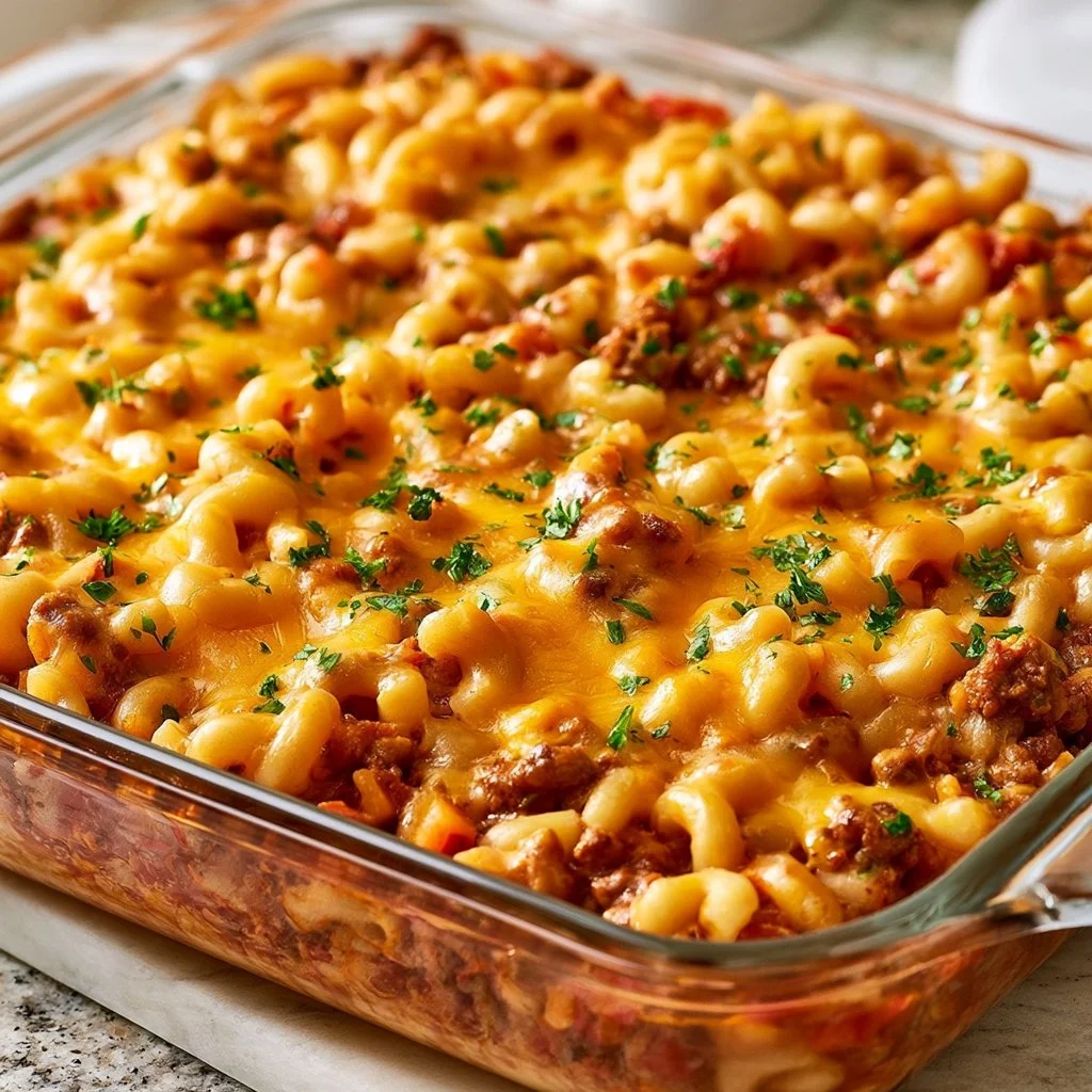 Baked Macaroni and Beef Casserole