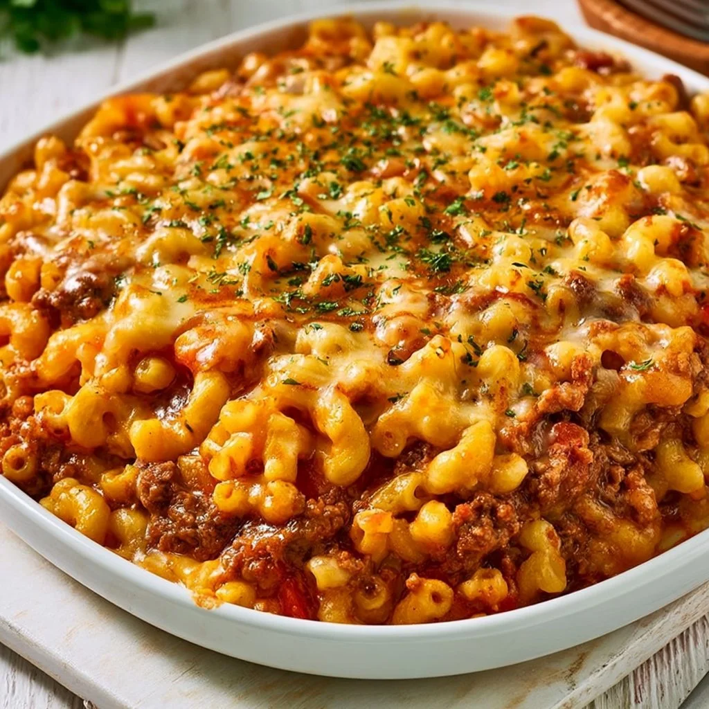 Baked Macaroni and Beef Casserole