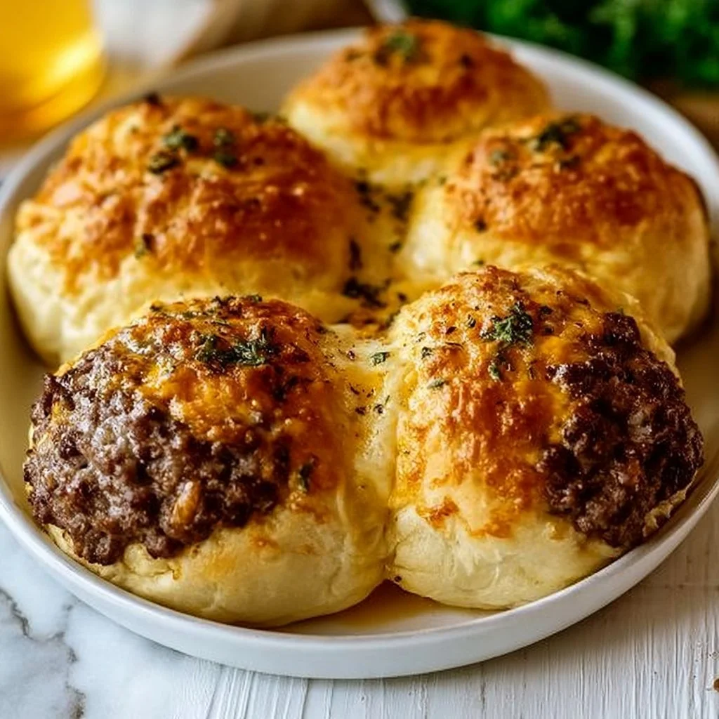 Garlic Parmesan Cheeseburger Bombs