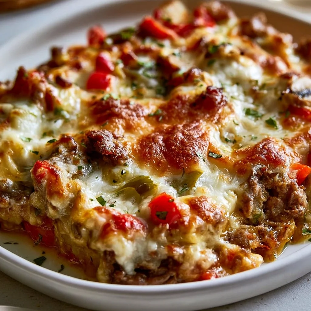 Philly Cheesesteak Casserole