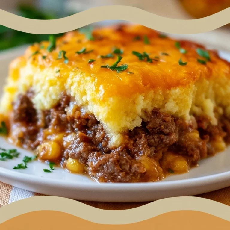 Delicious cornbread casserole topped with cheese and served in a baking dish.