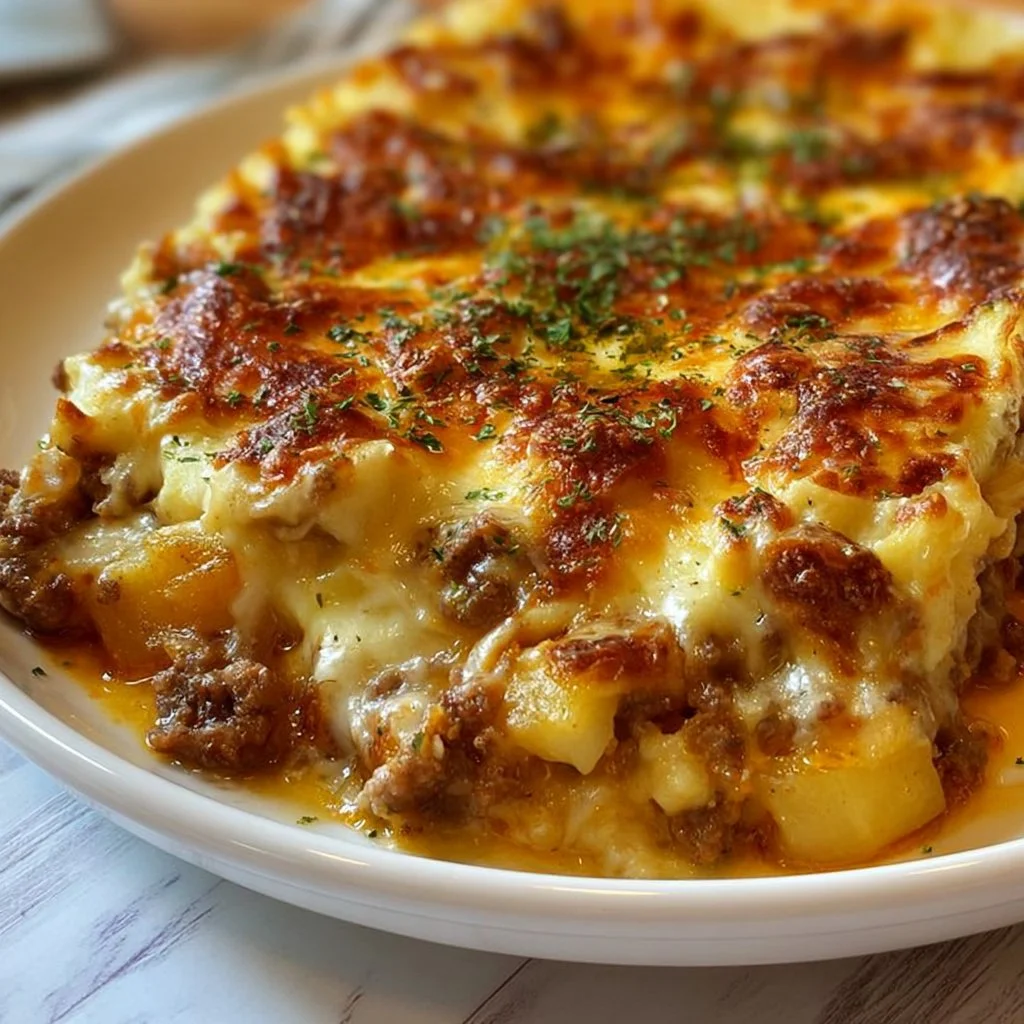 Hearty Hamburger Potato Casserole