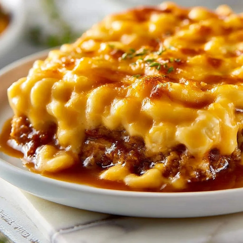 Mac and Cheese Meatloaf Casserole