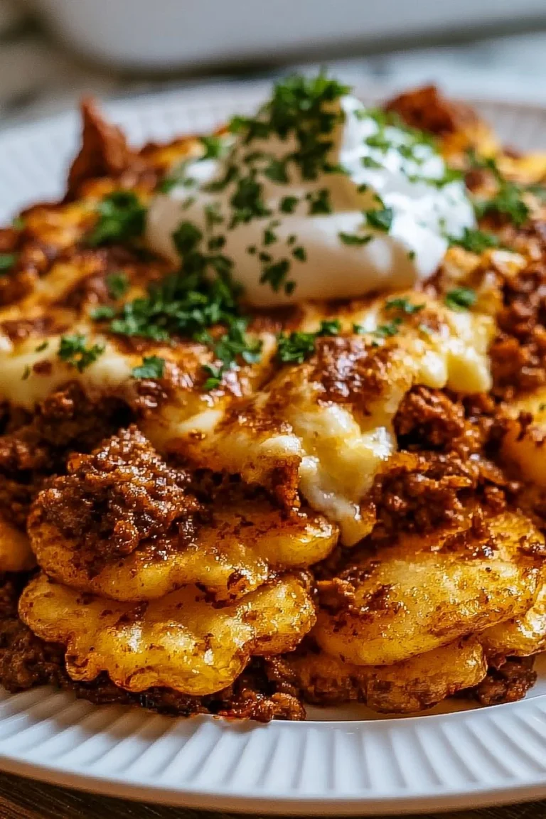 Delicious Beef and Potato Bake served in a casserole dish