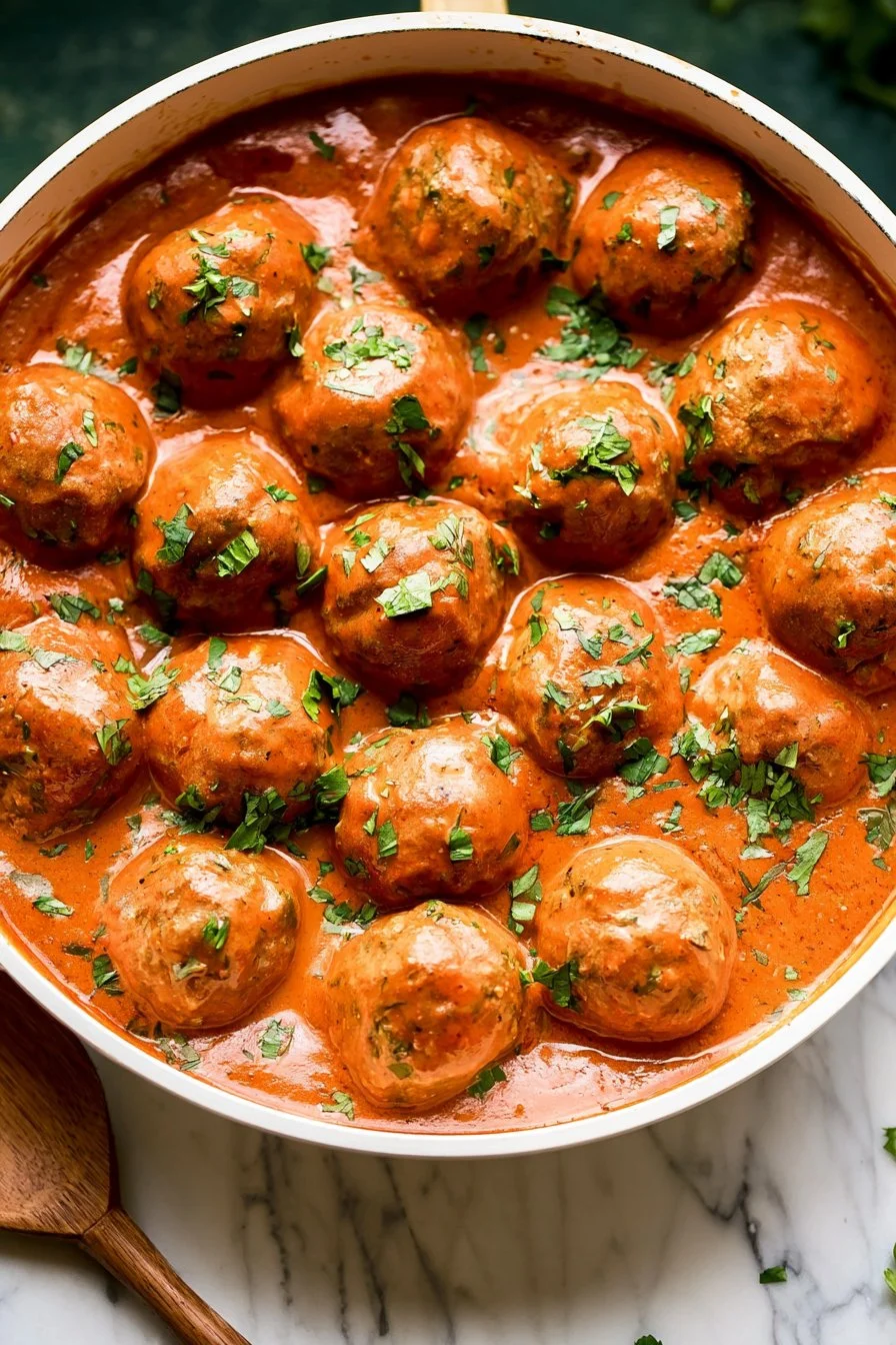 Plate of flavorful beef lentil meatballs with herbs and spices