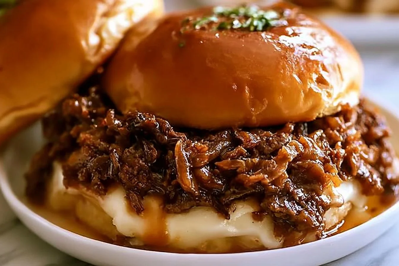 French Onion Beef Sloppy Joes