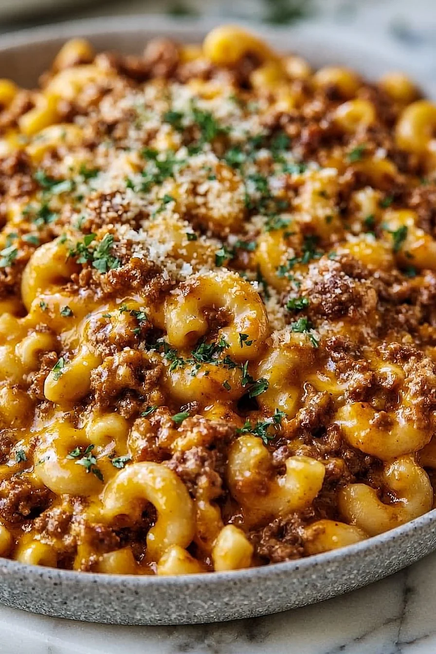One-Pan Cheeseburger Macaroni