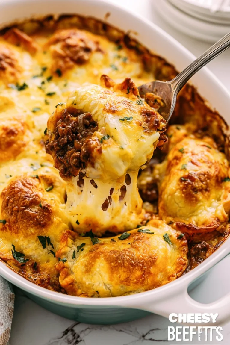 Delicious cheesy beef pockets ready to serve, perfect for quick meals.