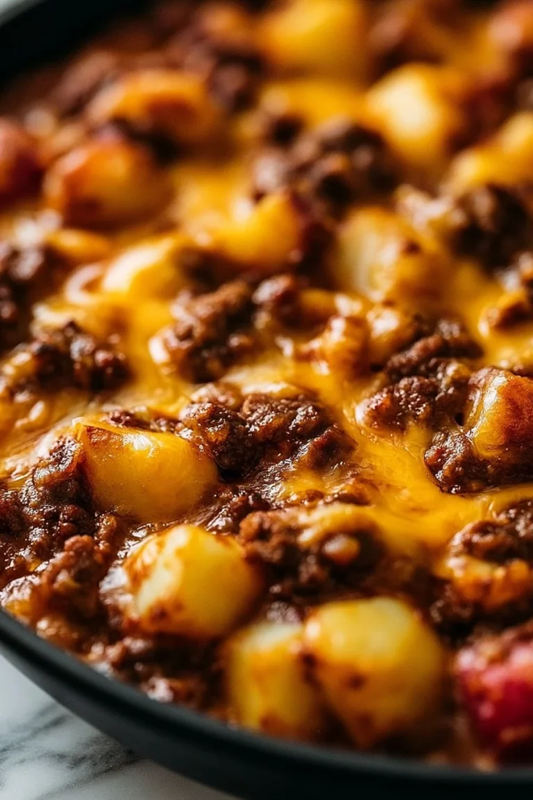 Delicious Cowboy Casserole served in a bowl, perfect for slow cooking.