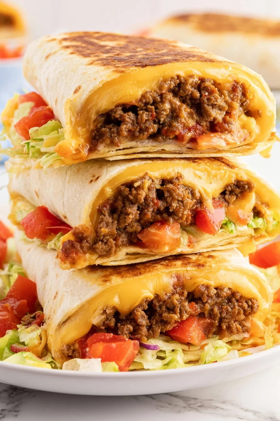 Taco Bell's Crunchwrap Supreme with layers of flavor and crispy texture.