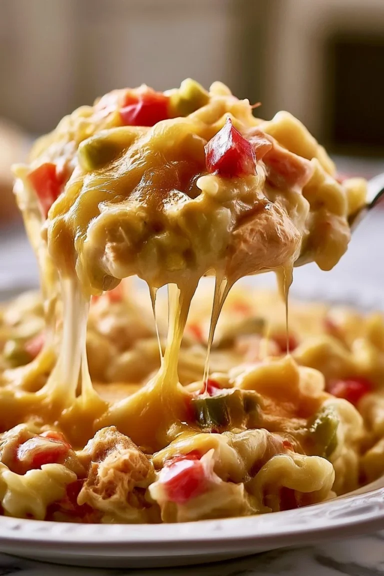 Easy chicken fajita casserole baked with peppers and cheese
