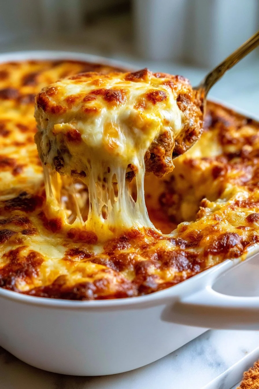 Delicious five ingredient casserole recipe ready to serve