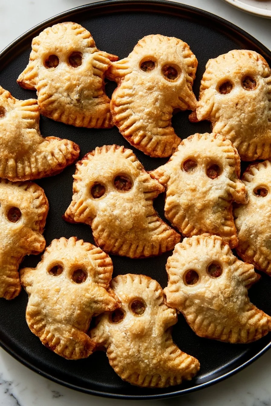 Ghost shaped taco hand pies, perfect for Halloween parties