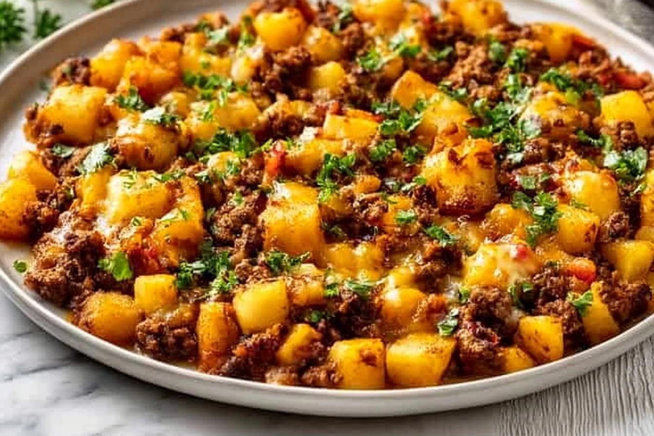 Mexican Ground Beef and Potato Skillet