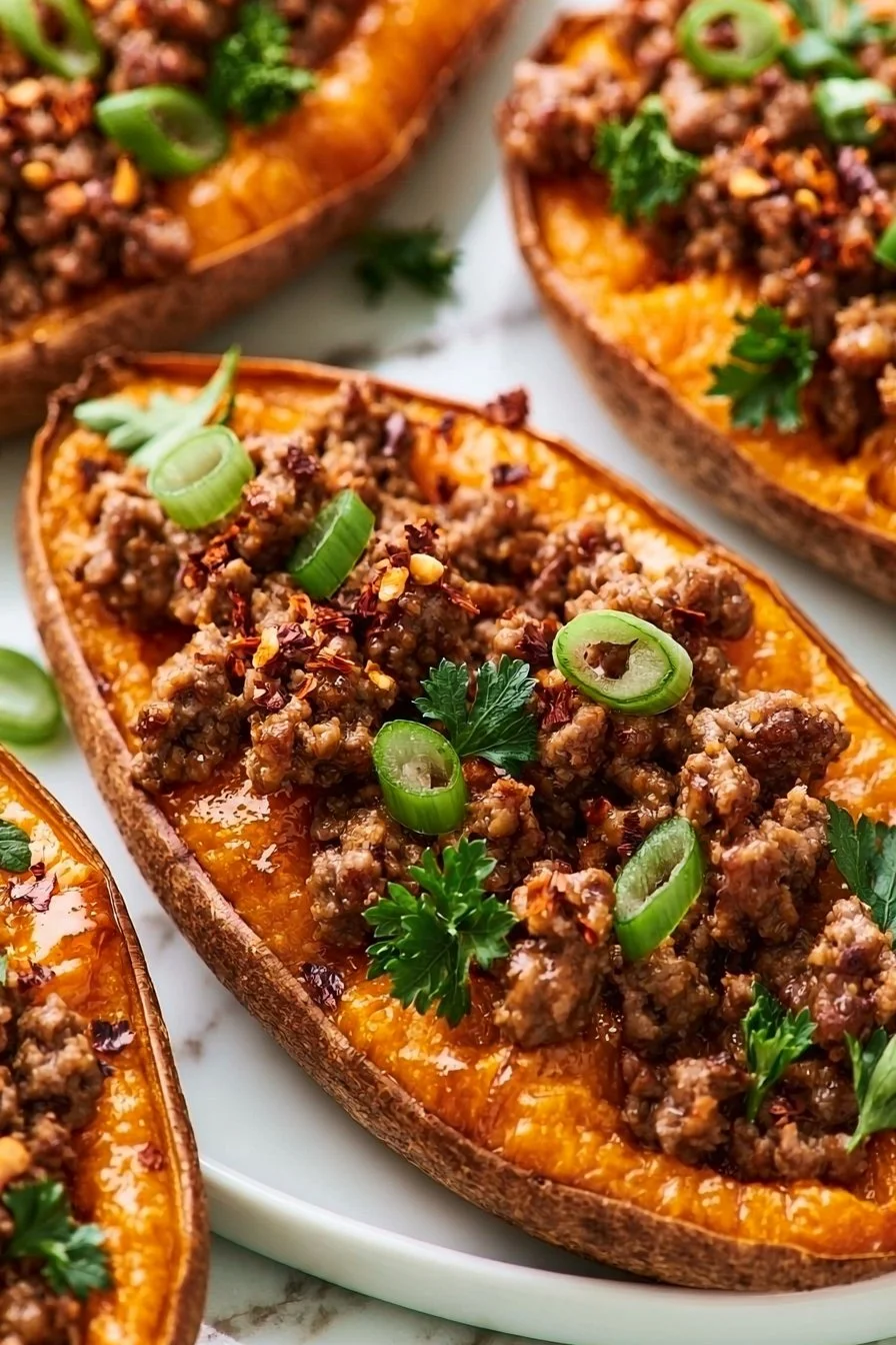 Delicious Ground Beef Bowl topped with Hot Honey and fresh ingredients
