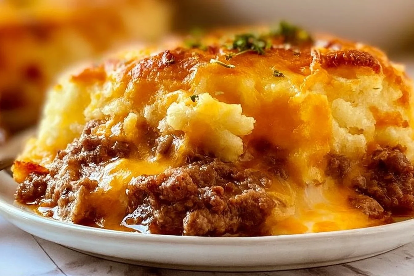 Cheddar Bay Ground Beef Cobbler