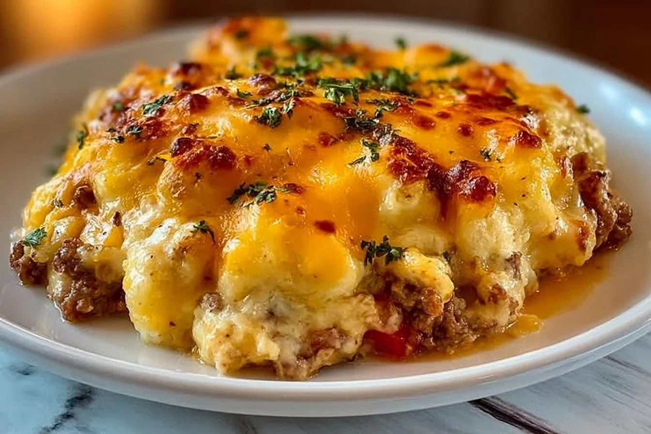 Cheddar Bay Hamburger Casserole Easy and Quick