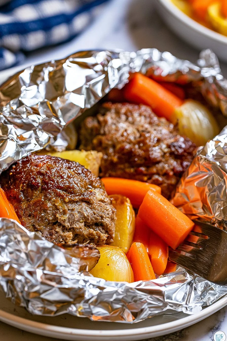 Easy homemade Hamburger Packets recipe with minced meat and vegetables