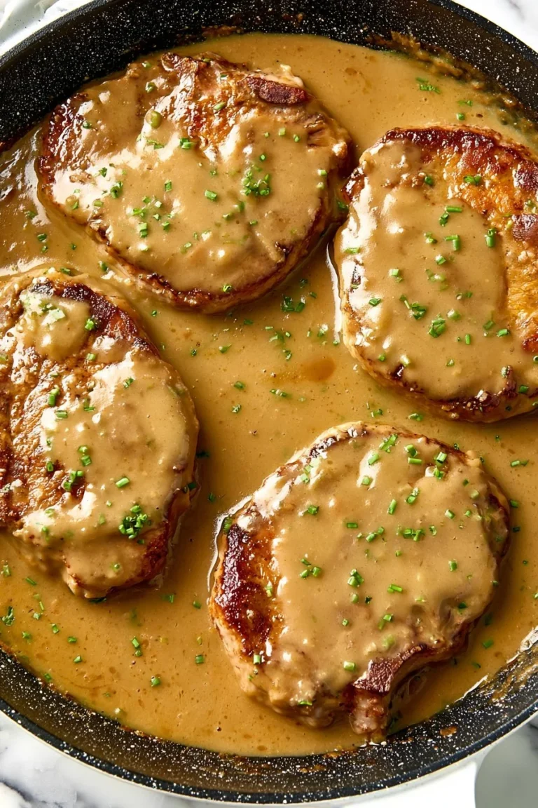 Delicious hamburger steak served with sides