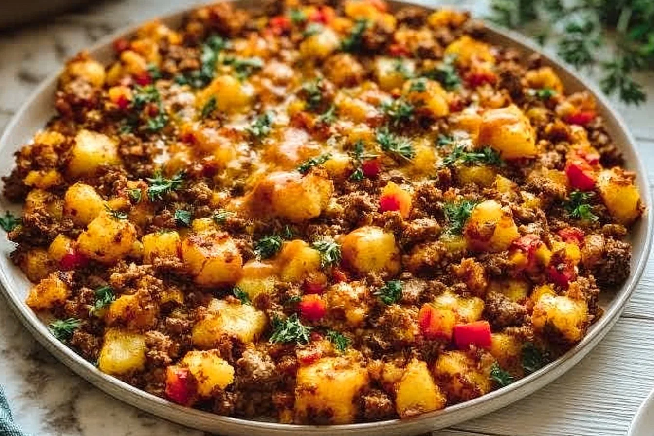 Mexican Ground Beef and Potato Skillet