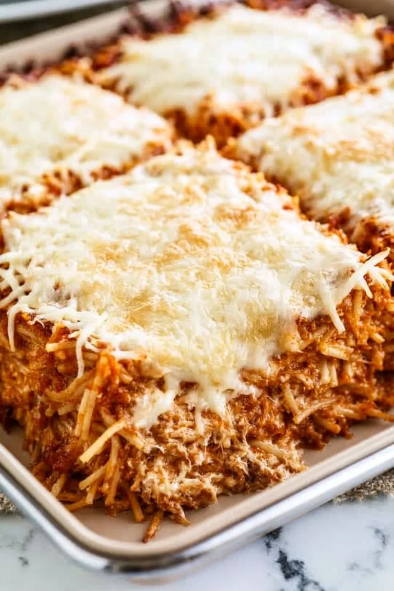 Homemade spaghetti recipe with fresh ingredients and rich sauce.